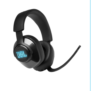 JBL Quantum 400 - Black - USB over-ear PC gaming headset with game-chat dial - Detailshot 1